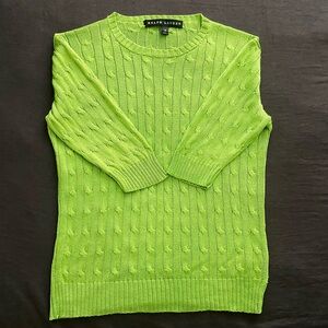 Ralph Laurent 100% Silk Cable Knit Sweater - Excellent Condition!